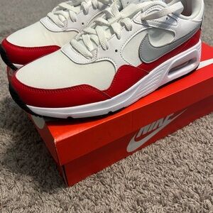 Nike Air Max SC Red, Gray and White Sneakers